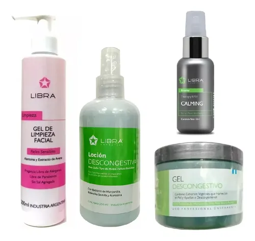 Kit Rutina Skincare Piel Sensible Rosacea Acne Gel Libra