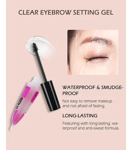 Gel De Cejas Teñido Y Claro, Set 2p, Fijador De Alta