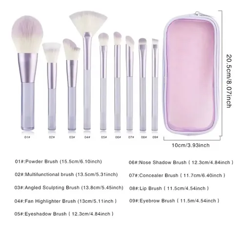 Brochas De Maquillaje Colores Pateles X2 Set