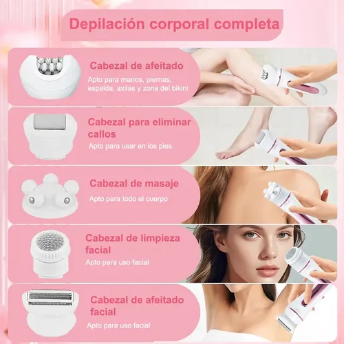 Depiladora Eléctrica Bikini Usb Recargable Con Luz