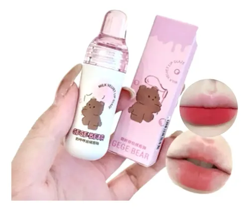 Gege Bear Labial Mate Terciopelo Milk Velvet Botellita