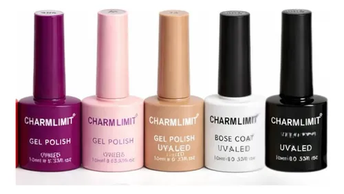 Kit Esmaltes Charm Limit X 5, Base Top Blanco Via Lactea