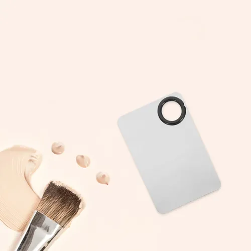 Juego De 2 Paletas Para Mezclar Maquillaje De Acero Inoxidab