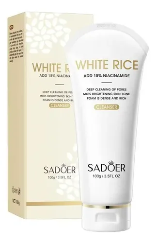 Limpiador Facial Arroz Y 15% Niacinamida Sadoer Todo Tipo De Piel Día/noche