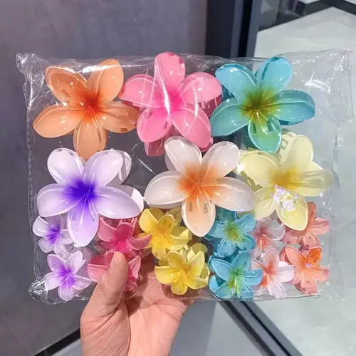 Pack Ganchos Flor Plástica Para El Pelo 18 Pieces
