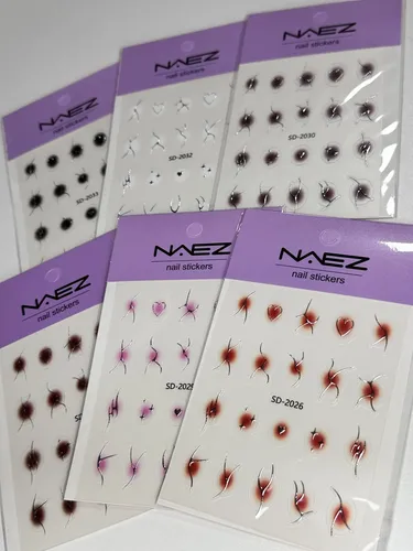 Stickers Decoración Uñas Efecto Aurora Cromado Surtido