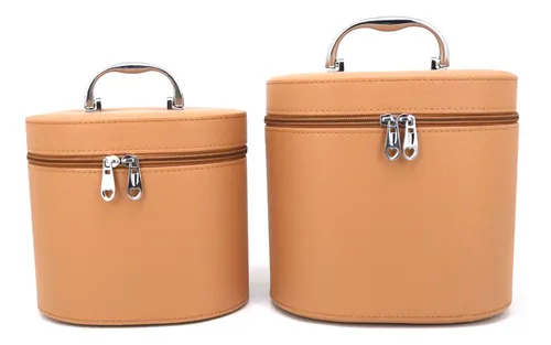 X 2 Organizador Accesorios Cofre Bijou Maquillaje Viaje Color Camel 17725