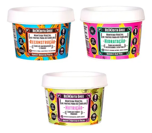 Kits Mascaras Lola Cosmetics Bemdita Ghee Capilares 100gr