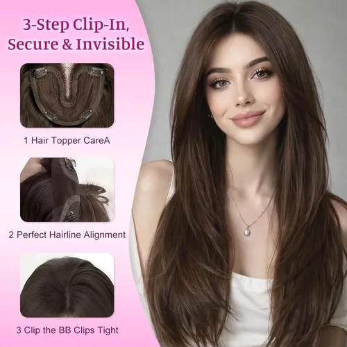 Topper Capilar Sintético 20” Octall Dark Brown