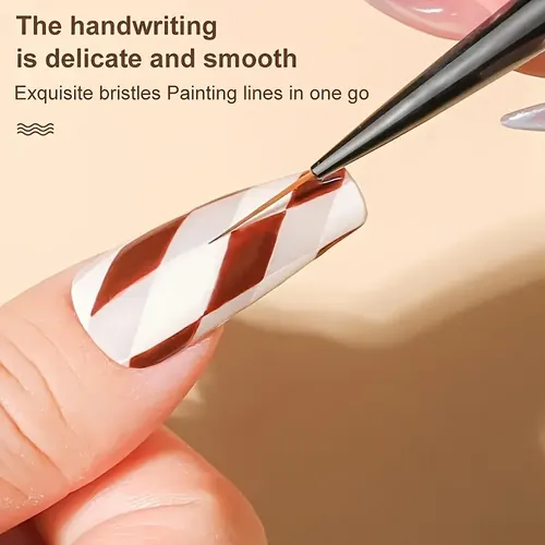 Juego De 9 Pinceles Para Uñas Carving Painting Liner Builder Brown-9pcs