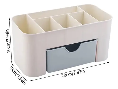 Organizador De Escritorio – Maquillaje – Manicura – Deco Color Blanco
