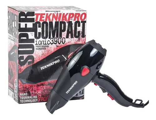 Secador De Pelo Profesional Super Compact 3900 Teknikpro Negro