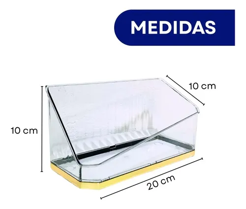 Organizador Cosmeticos Maquillaje Baño Con Dorado