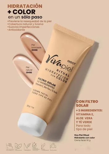 Gigot Vivapiel Ritual Hidratacion C/color Crema Facial 30 G