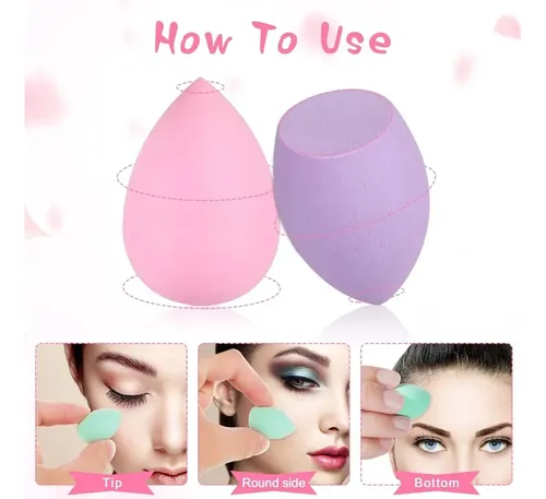 Mini Esponja De Maquillaje, 10 Unidades, Batidora Para Base