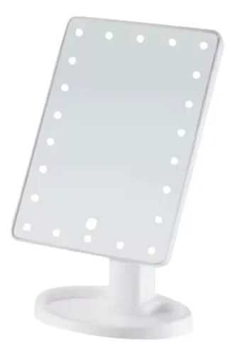 Espejo Maquillaje Led De Tocador 22 Luz Fría Rectangular 360