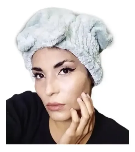 Gorro Toalla Turbante Microfibra Secar Pelo Secado Rápido