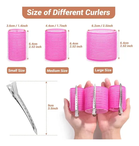 Juego De Rulos Para El Cabello Con Agarre Automático, 24 Con