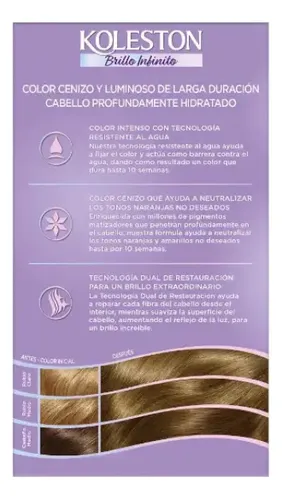 Kit De Tintura No 71 Rubio Cenizo Mediano Koleston