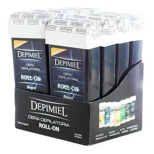 Pack Cera Depilatoria Roll On Descartable Depimiel 100 Gr X8