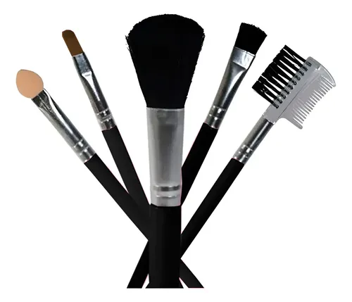 Set 5 Brochas Pinceles Maquillaje Make Up Profesional Viaje