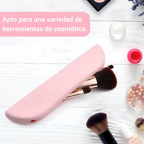 Estuche Para Brochas Maquillaje Silicona Cierre Magnético