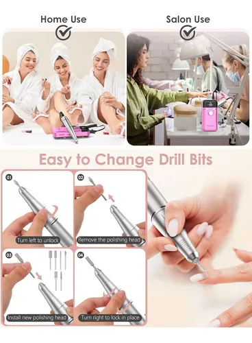 Torno Uñas Profesional Portátil Recargable Manicura V6