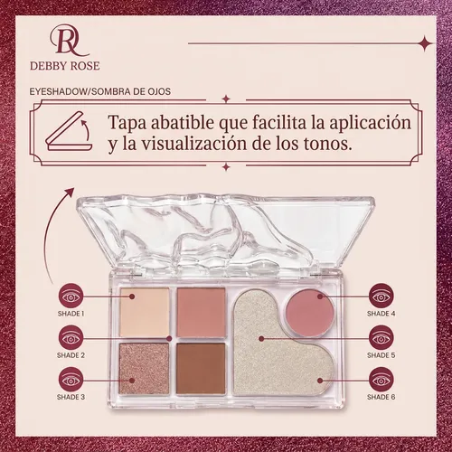 Debby Rose Eyeshadows Sombra De Ojos De 6 Colores