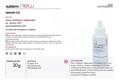 Serum Sulderm Ácido Láctico Gluconolactona Lg 30g