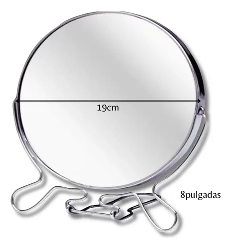 Espejo De Tocador Con Aumento X3 Doble Cara 20 Cm
