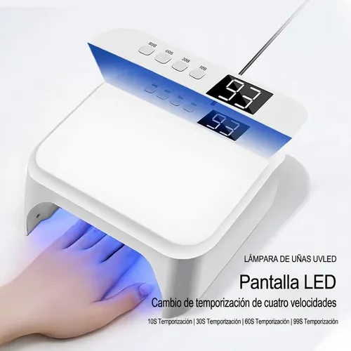 Cabina Uñas Esculpidas Lampara Uv Led 60 Leds Profesional