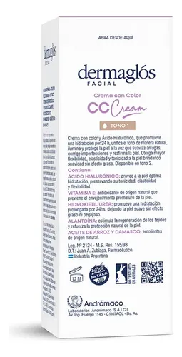 Dermaglos Facial Cc Cream X50 T.1