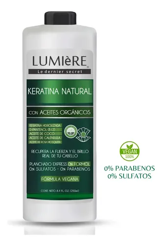 Alisado Natural Sin Formol Incluye Keratina Reparacion 250ml