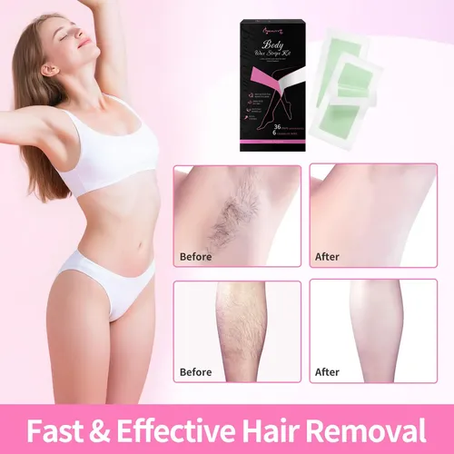 Kit De Tiras De Cera Beauty7 Para Depilación Corporal Y Faci