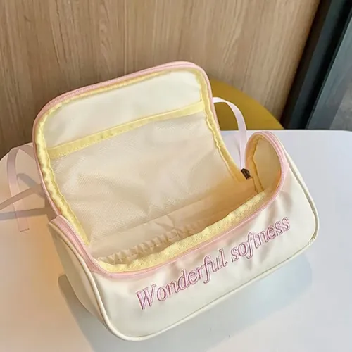 Pz Neceser De Maquillaje Impermeable Con Lazo Para Mujer