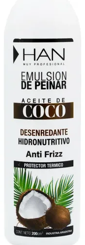 Han Coco Emulsion Para Peinar Desenredante Protector Termico