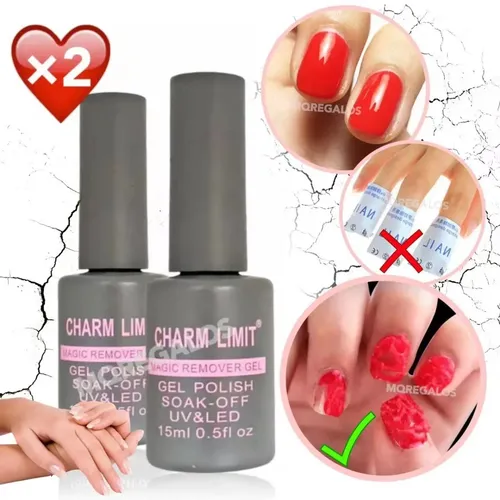 2 Esmaltes Magicos Removedor De Esmalte Semipermanentes Uv
