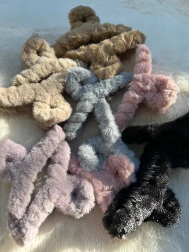 Pack 12 Broches Pinzas Pelo Peluche Hogardecoonline
