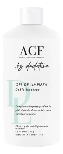 Gel Limpiador Facial Acf By Dadatina Doble Limpieza X 200 G