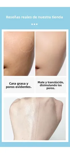 Base Polvo Efecto Cielo Azul Sin Ceniza Control Aceite Natur