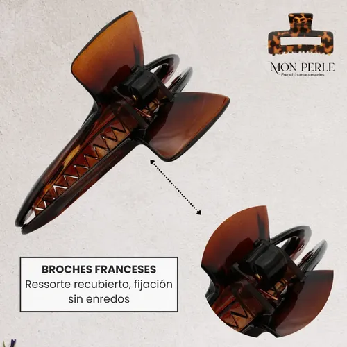 Broche Pelo Frances Ganchos Carey Clip Carey Mediano