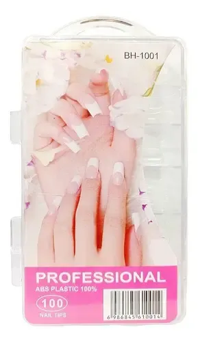 Uñas Postisas 100 Nail Tips Professional Abs