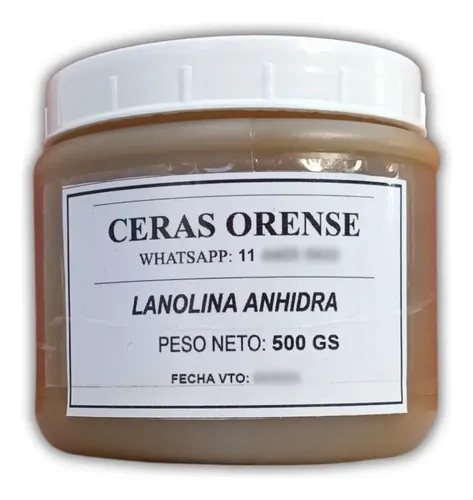 Lanolina 500 G Para Elaboración De Cosméticos Máxima Calidad