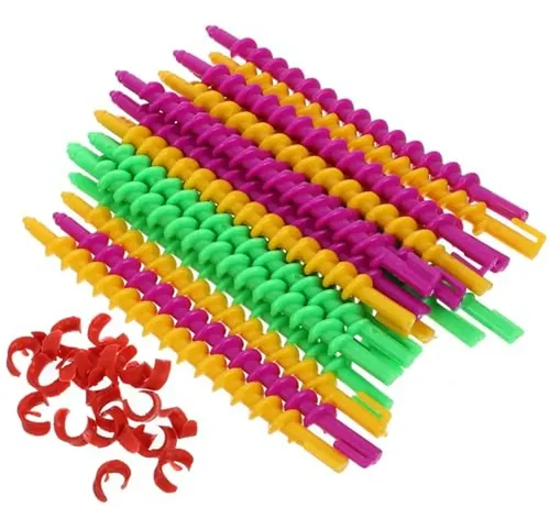 Rulos En Espiral Para Cabello Corto, 20 Unidades, Rizos Ajus