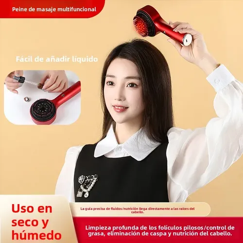 Peine Masajeador Electrico Gxg Con Luz Roja Y Fzps