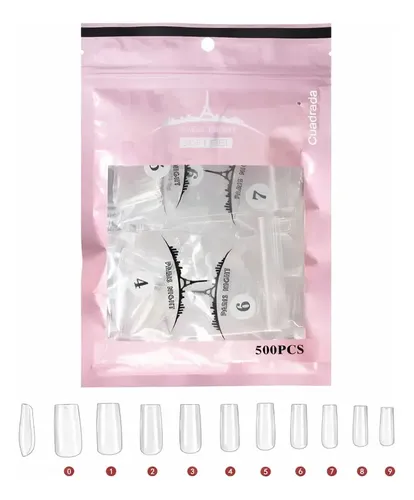 Tips Soft Gel Y Press On Paris Night X500 Unidades En Bolsa