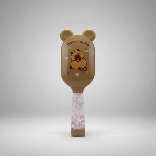 Cepillo De Cabello Capybara Con Lentejuelas Brillantes