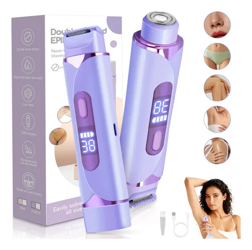 Y Depiladora Rasuradora Mujer Eléctrica Doble Cabeza 2 In 1