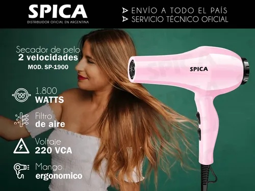 Secador Pelo Cabello Spica Sp-1900 2 Velocidades 220v