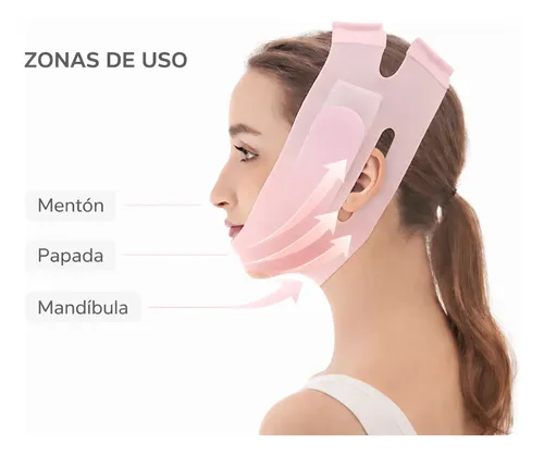 Máscara Facial V Line Silicona Reutilizable Efecto Tensor